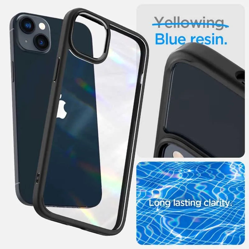 Spigen Ultra Hybrid – dėklas iPhone 15 Plus / iPhone 14 Plus (juodas)