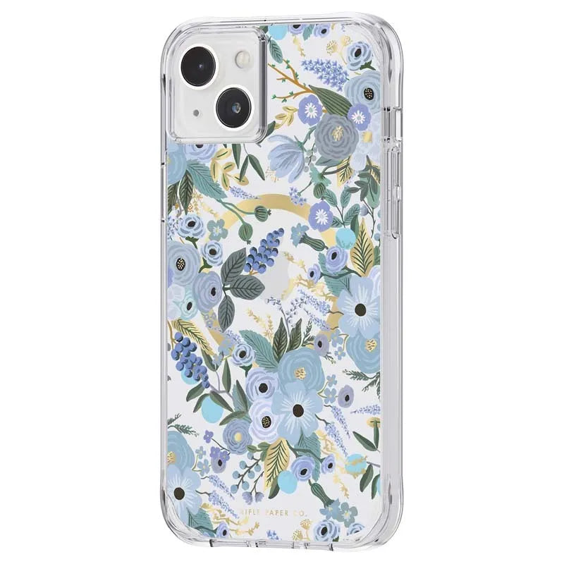 Rifle Paper Clear MagSafe - dėklas iPhone 14 Plus (Garden Party Blue)