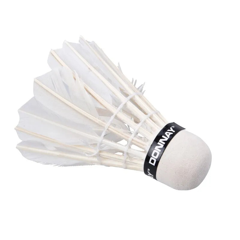 Donnay – plunksniniai badmintono skraidukai, 5 vnt. (balti)