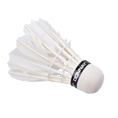Donnay – plunksniniai badmintono skraidukai, 5 vnt. (balti)