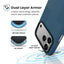 Speck Presidio2 Grip MagSafe – dėklas iPhone 17 Pro Max (Deep Sea/sidabrinė metalo spalva)