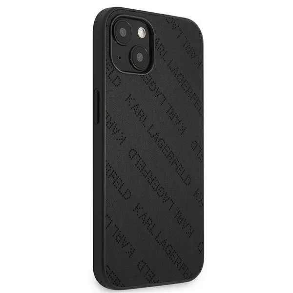 Karl Lagerfeld Perforated Allover - Dėklas iPhone 13 mini telefonui (juodas)