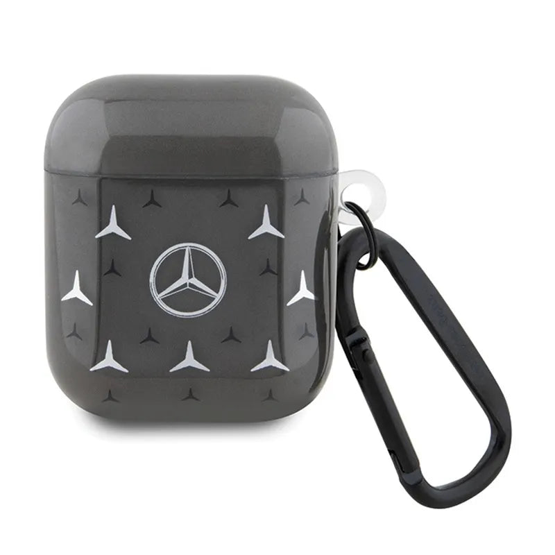Mercedes Large Star Pattern – dėklas AirPods 1/2 gen ausinėms (juodas)