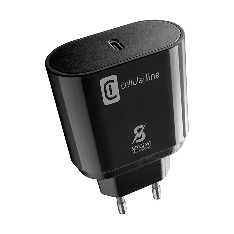 Cellularline – USB-C Super Fast 25 W įkroviklis (skirtas Samsung) (juodas)