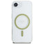 Guess IML Glitter Circle MagSafe – dėklas, skirtas iPhone 16e (skaidrus)