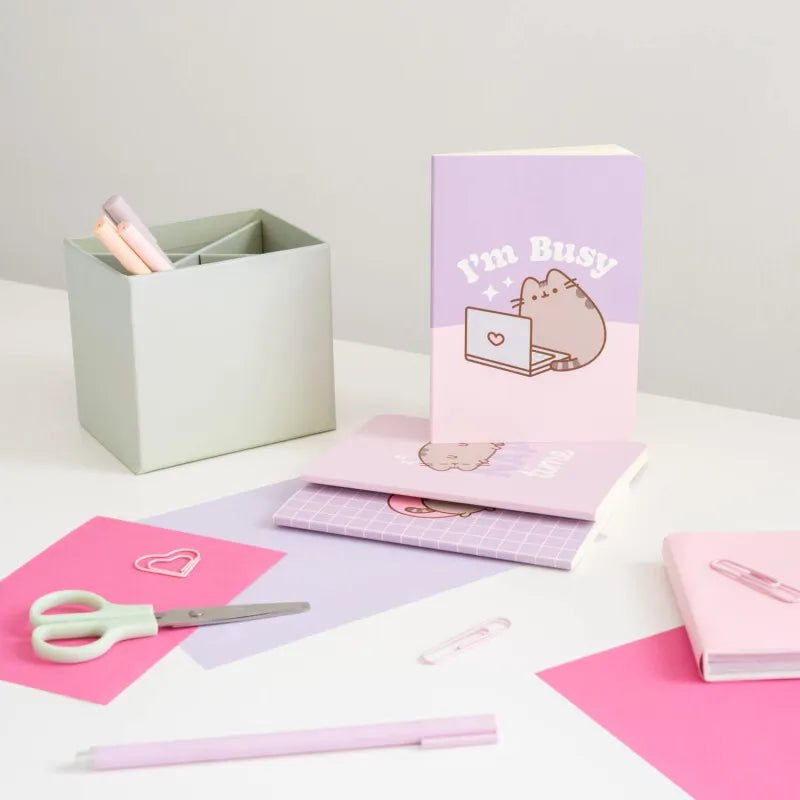 Pusheen – A6 formato užrašinių rinkinys iš „Moments“ kolekcijos, 3 vnt.