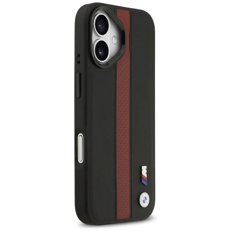 BMW M Perforated Stripe Logo MagSafe – iPhone 17 dėklas (raudonas)