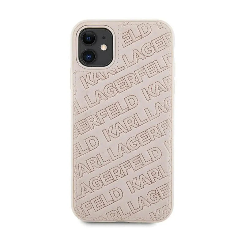 Karl Lagerfeld Quilted K Pattern – dėklas „iPhone 11“ (rožinis)