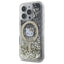 Hello Kitty Liquid Glitter Fever MagSafe - dėklas iPhone 16 Pro (juodas/auksinis)