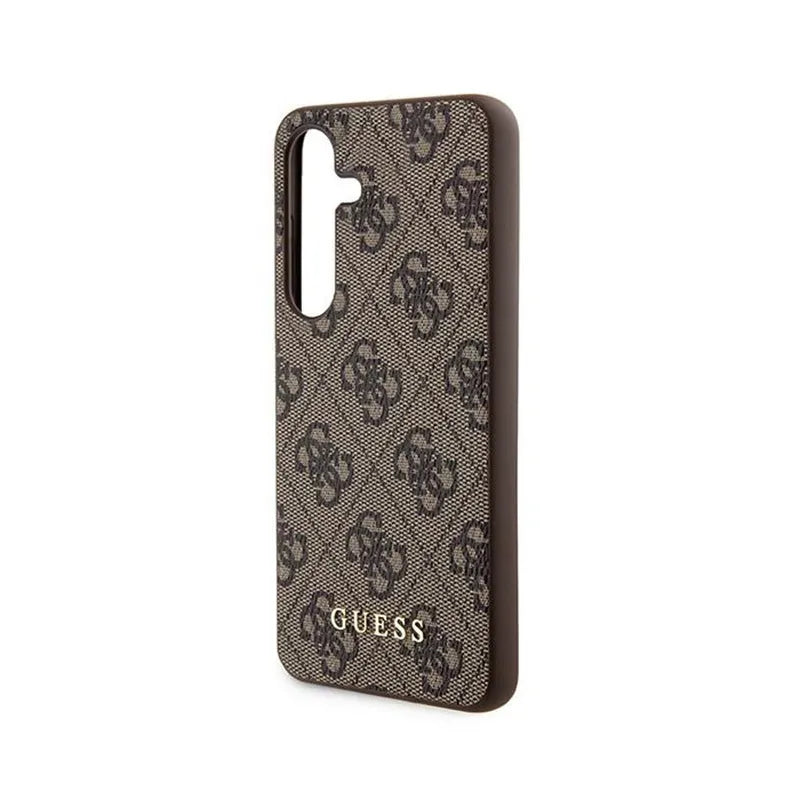 Guess 4G Metal Gold Logo – dėklas Samsung Galaxy S24 (rudas)