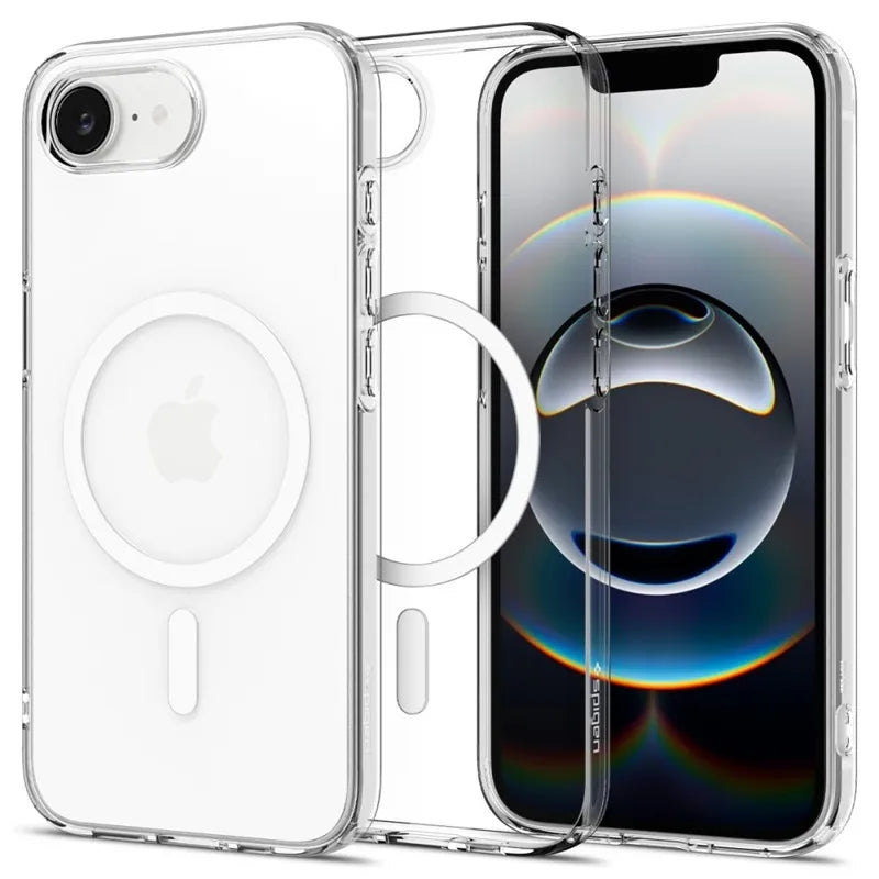 Spigen Liquid Crystal Mag MagSafe – dėklas iPhone 17e / 16e (skaidrus)