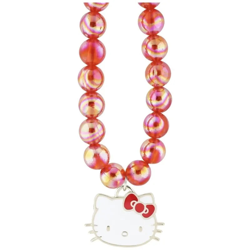 Hello Kitty Pearls Kitty Head – telefono pakabukas (raudonas)