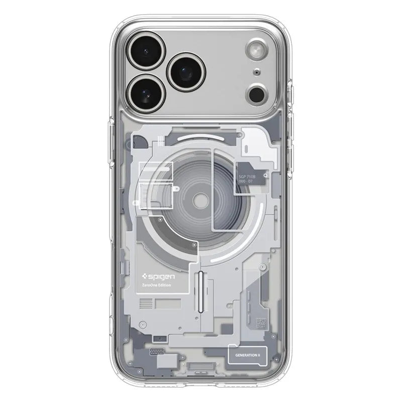 Spigen Ultra Hybrid Mag MagSafe – dėklas iPhone 17 Pro (Zero One White)