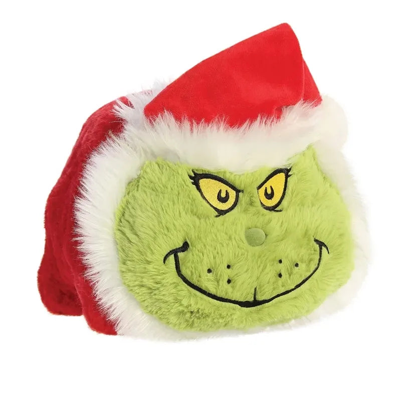 Grinch – Pliušinis žaislas / pagalvėlė Grinch su Kalėdų Senelio kostiumu, 25 cm, iš „Spudsters“ kolekcijos