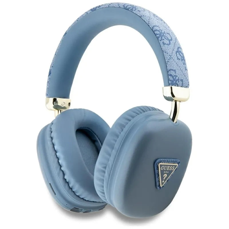 Guess 4G Triangle Logo – belaidės ant ausų dedamos ausinės, Bluetooth V5.3 (mėlynos)