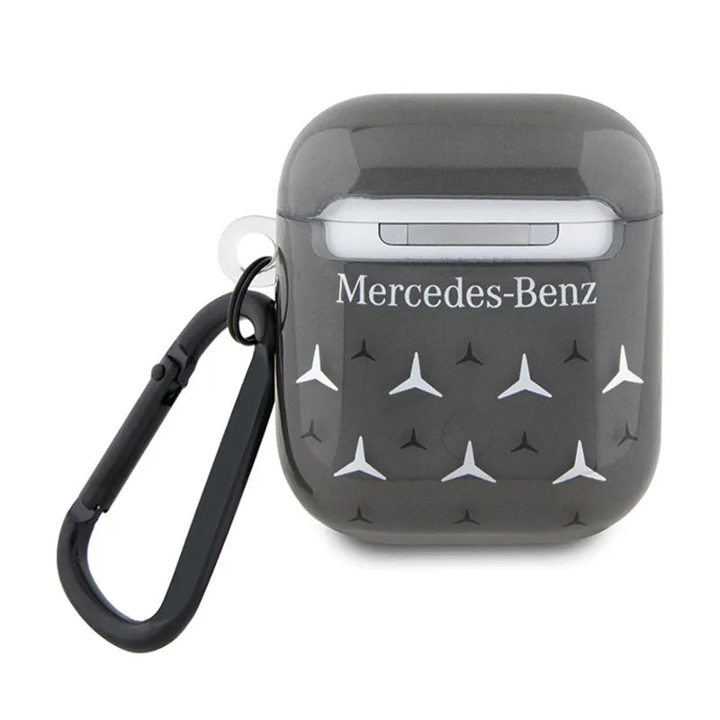 Mercedes Large Star Pattern – dėklas AirPods 1/2 gen ausinėms (juodas)