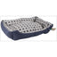 Minkšta šunų lova sofa 75 x 58 x 19 cm, L dydis (tamsiai mėlyna)