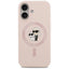 Karl Lagerfeld Silicone Karl & Choupette Ring MagSafe – dėklas iPhone 17 (rožinis)