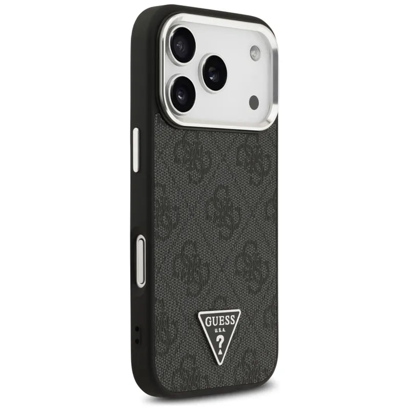 Guess 4G Triangle Logo MagSafe – Dėklas iPhone 17 Pro (juodas)