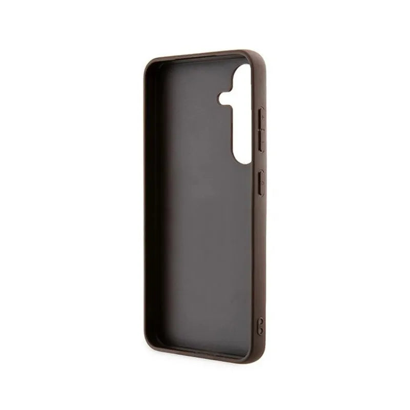Guess 4G Metal Gold Logo – dėklas Samsung Galaxy S24 (rudas)