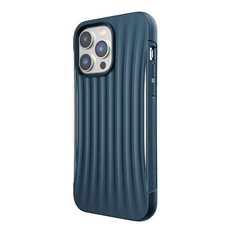 X-Doria Raptic Clutch - Biologiškai skaidus dėklas, skirtas iPhone 14 Pro Max (išbandyta kritimui iš 3m) (mėlynas)