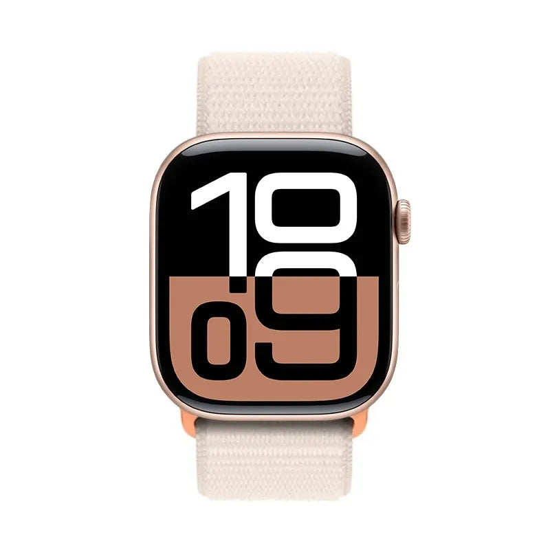 Crong Nylon – sportinis dirželis Apple Watch 38/40/41/42 mm (kreminė)