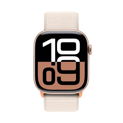 Crong Nylon – sportinis dirželis Apple Watch 38/40/41/42 mm (kreminė)
