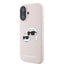 Karl Lagerfeld Silicone Double Heads Print MagSafe - Dėklas iPhone 16 Plus (rožinis)