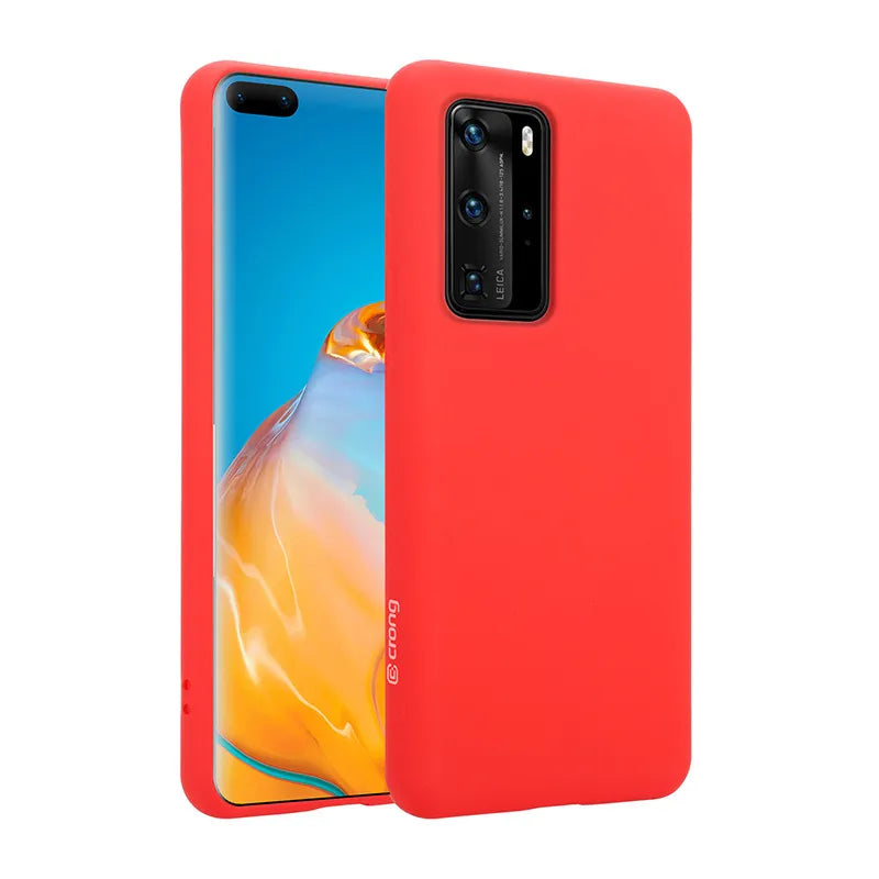 Crong Color Cover - dėklas Huawei P40 Pro (raudonas)