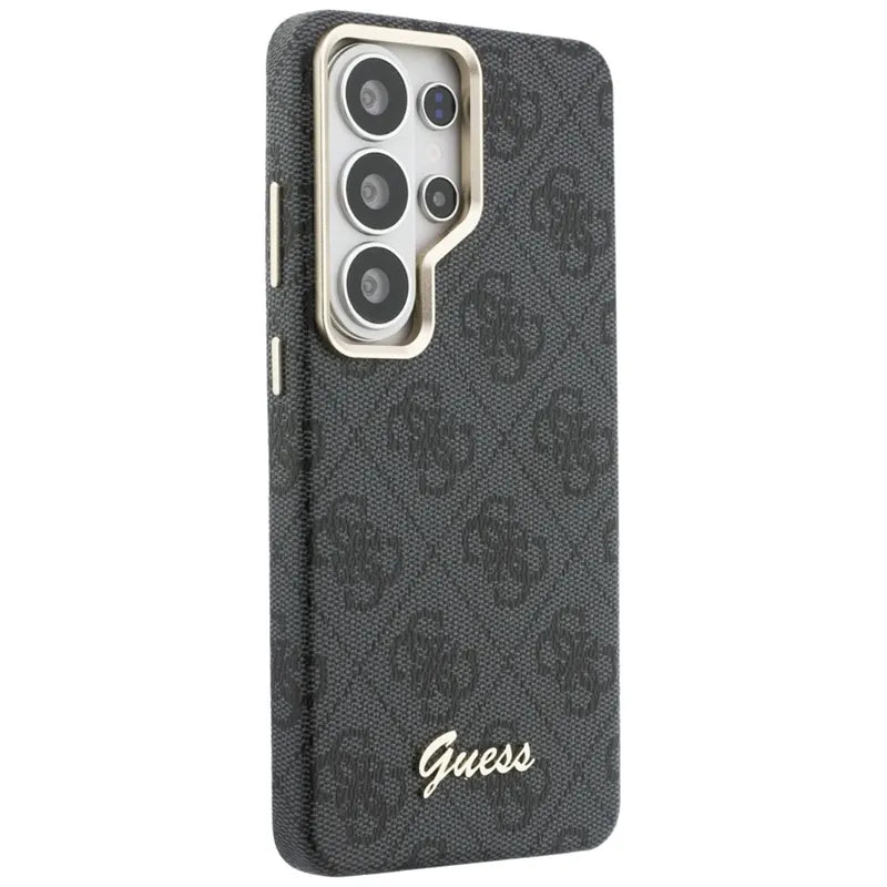 Guess 4G Script MagSafe – Samsung Galaxy S26 Ultra dėklas (juodas)