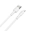 Borofone silikoninis USB į Lightning jungiamasis laidas, 1 m (baltas)