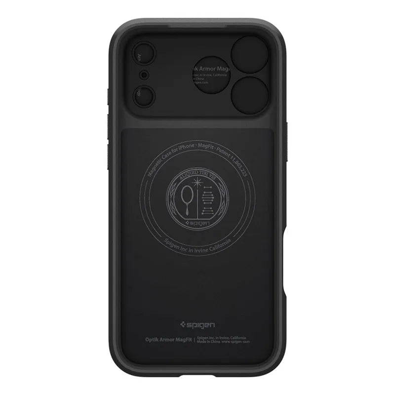 Spigen Optik Armor Mag MagSafe – dėklas iPhone 17 Pro (juodas)