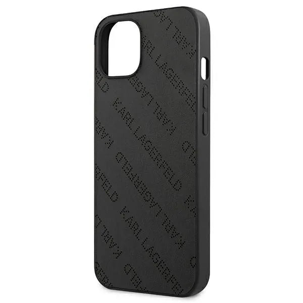 Karl Lagerfeld Perforated Allover - Dėklas iPhone 13 mini telefonui (juodas)