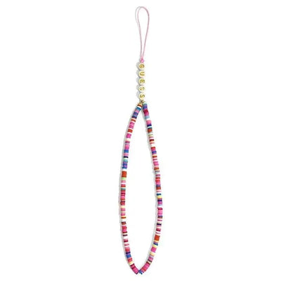 Guess telefonų dirželis Beads Heishi Multicolor Pink