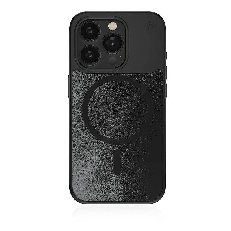 STM Relax Sand MagSafe – Dėklas iPhone 15 Pro (Juodas / Pilkas)