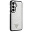 Guess Fixed Glitter Triangle MagSafe – Samsung Galaxy S26 dėklas (sidabrinis)