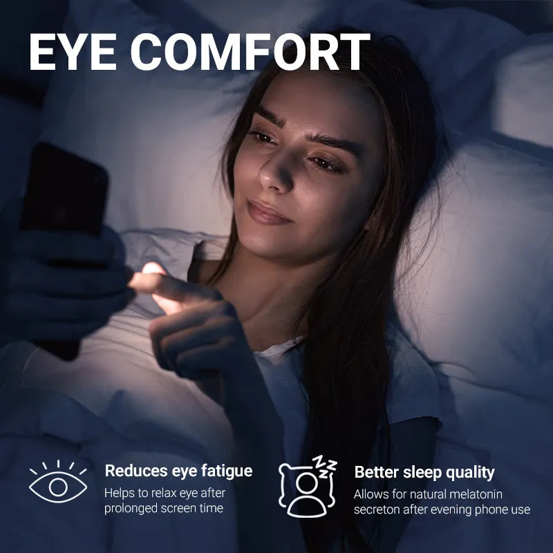 Crong OptiRed Glass – Grūdintas stiklas su mėlynos šviesos filtru iPhone 17 Pro Max