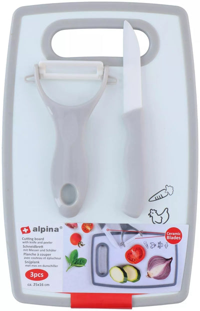 Alpina pjaustymo lentelė su peiliu ir skustuku, įvairių spalvų, 25 × 16 cm 871125225043