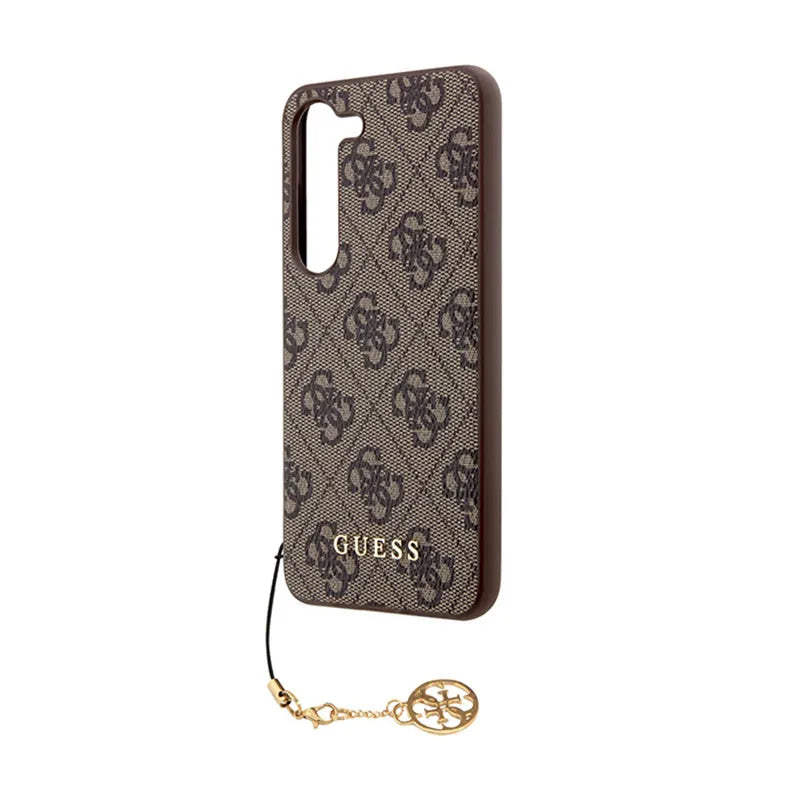 Guess 4G Charms kolekcija – dėklas Samsung Galaxy A35 5G (ruda)