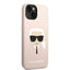 Karl Lagerfeld Silicone Ikonik Karl's Head MagSafe – dėklas iPhone 14 Plus (rožinis)