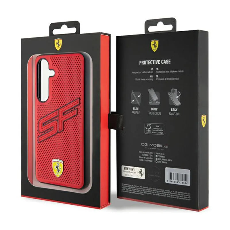 Ferrari Big SF Perforated – „Samsung Galaxy S24“ dėklas (raudonas)