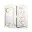 Guess Croco Collection – dėklas iPhone 14 Plus (sidabrinis)