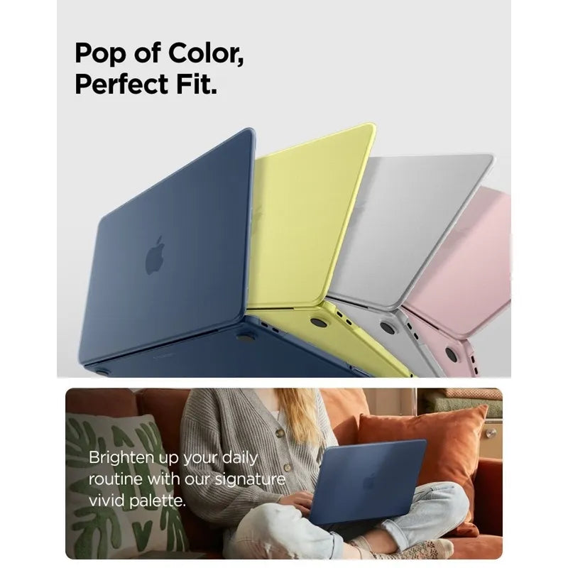 „Spigen AirSkin“ – „MacBook Neo“ dėklas (Frost Indigo)