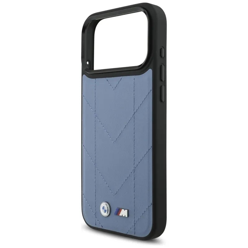 BMW M Quilted Logo MagSafe – iPhone 17 Pro Max dėklas (mėlynas)