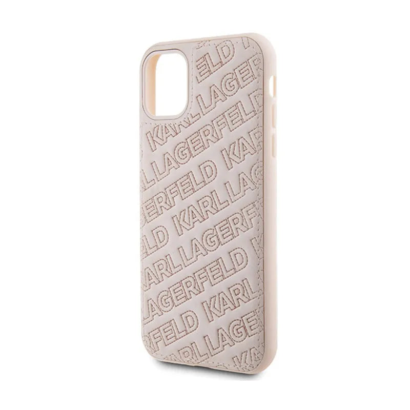 Karl Lagerfeld Quilted K Pattern – dėklas „iPhone 11“ (rožinis)