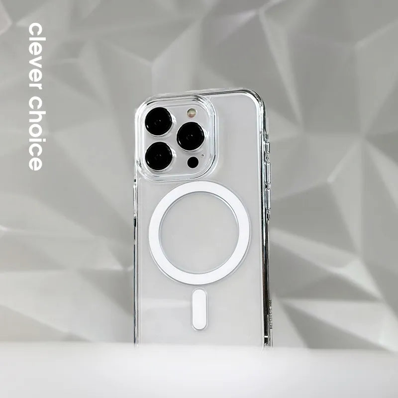 Crong Clear MAG Pro – MagSafe dėklas iPhone 16 (skaidrus)