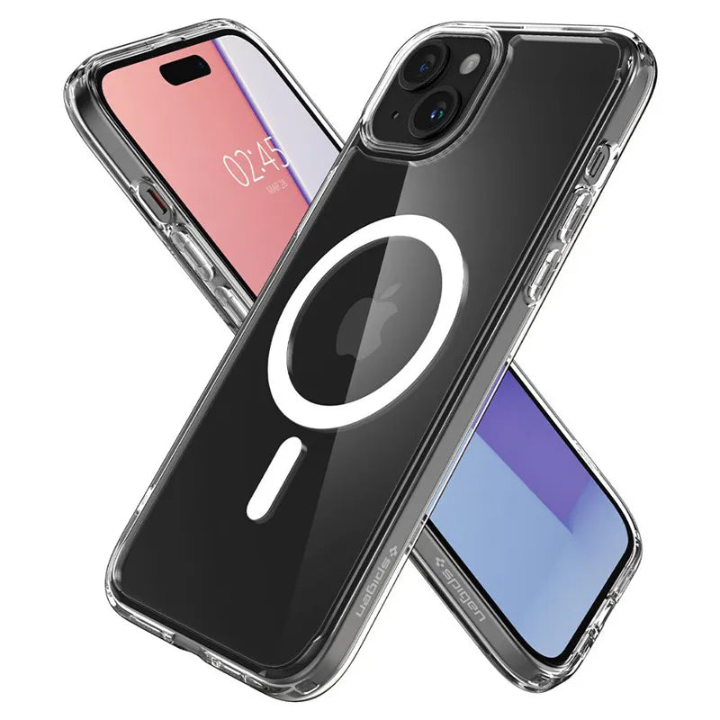 Spigen Ultra Hybrid MagSafe – dėklas iPhone 15 (baltas)