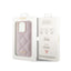 Guess Quilted Metal Logo – dėklas „iPhone 15 Pro“ (rožinis)