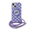 Karl Lagerfeld IML Crossbody Monogram Karl & Choupette Head MagSafe – dėklas iPhone 15 / 14 / 13 (violetinis)