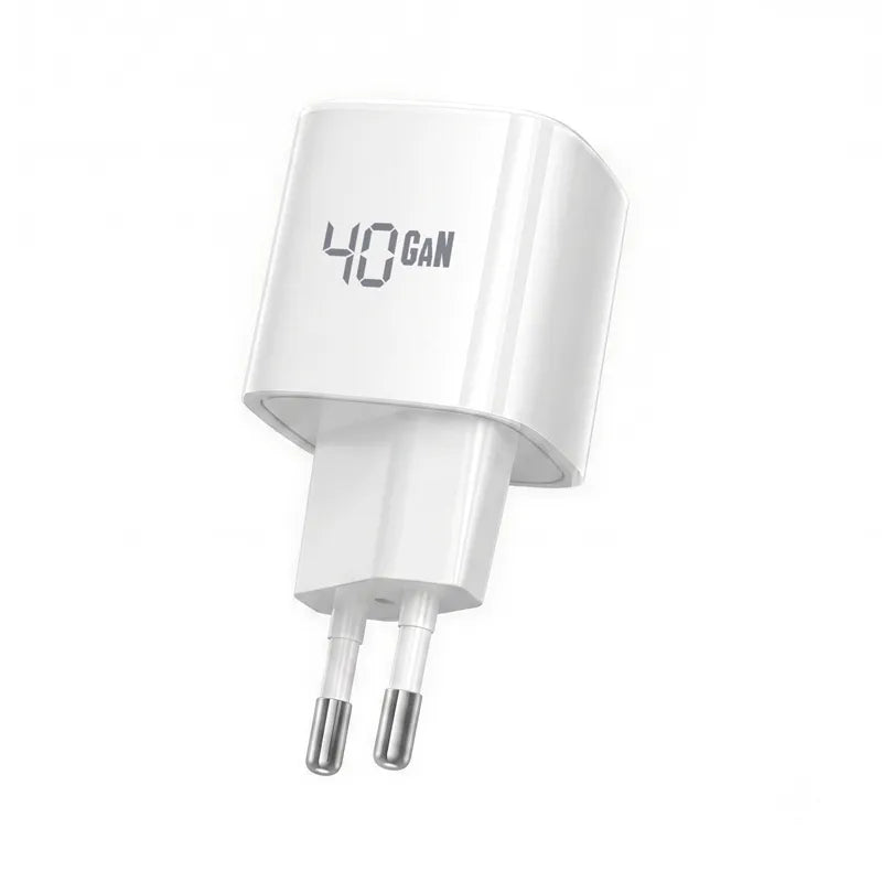 Crong NEO GaN įkroviklis – USB-C 40W PD įkroviklis su AVS (baltas)